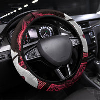 Maori Matariki Hei Matau Whero Steering Wheel Cover Maori Kowhaiwhai Pattern Galaxy