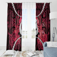 Maori Matariki Hei Matau Whero Window Curtain Maori Kowhaiwhai Pattern Galaxy