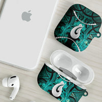 Maori Matariki Hei Matau Turquoise AirPods Case Maori Kowhaiwhai Pattern Galaxy LT01 - Polynesian Pride
