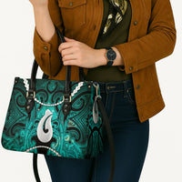 Maori Matariki Hei Matau Turquoise Leather Bag Maori Kowhaiwhai Pattern Galaxy LT01 - Polynesian Pride