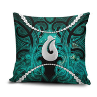 Maori Matariki Hei Matau Turquoise Pillow Cover Maori Kowhaiwhai Pattern Galaxy LT01 Turquoise - Polynesian Pride