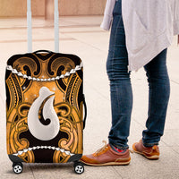 Maori Matariki Hei Matau Kowhai Luggage Cover Maori Kowhaiwhai Pattern Galaxy