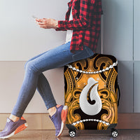 Maori Matariki Hei Matau Kowhai Luggage Cover Maori Kowhaiwhai Pattern Galaxy