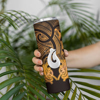 Personalised Maori Matariki Hei Matau Kowhai Skinny Tumbler Maori Kowhaiwhai Pattern Galaxy