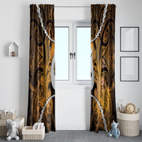 Maori Matariki Hei Matau Kowhai Window Curtain Maori Kowhaiwhai Pattern Galaxy LT01 - Polynesian Pride