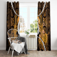 Maori Matariki Hei Matau Kowhai Window Curtain Maori Kowhaiwhai Pattern Galaxy LT01 - Polynesian Pride