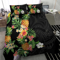 Hawaii Pineapple Tropical Bedding Set Colorful Hibiscus Plumeria