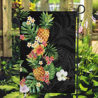 Hawaii Pineapple Tropical Garden Flag Colorful Hibiscus Plumeria LT01 Garden Flag Black - Polynesian Pride