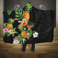 Hawaii Pineapple Tropical Hooded Blanket Colorful Hibiscus Plumeria LT01 - Polynesian Pride