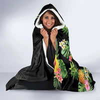 Hawaii Pineapple Tropical Hooded Blanket Colorful Hibiscus Plumeria LT01 - Polynesian Pride