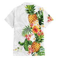 Hawaii Pineapple Tropical Family Matching Tank Maxi Dress and Hawaiian Shirt Luminous Hibiscus Plumeria