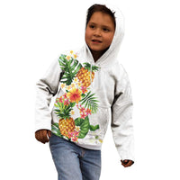 Hawaii Pineapple Tropical Kid Hoodie Luminous Hibiscus Plumeria LT01 - Polynesian Pride