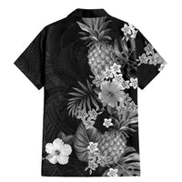 Hawaii Pineapple Tropical Family Matching Mermaid Dress and Hawaiian Shirt Neutral Hibiscus Plumeria