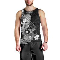 Hawaii Pineapple Tropical Men Tank Top Neutral Hibiscus Plumeria