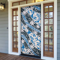 Ninamu Tahiti Tiare Monstera Door Cover Polynesian Pattern Curve Style - Polynesian Pride