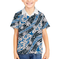 Ninamu Tahiti Tiare Monstera Family Matching Off Shoulder Short Dress and Hawaiian Shirt Polynesian Pattern Curve Style - Polynesian Pride