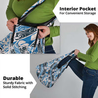 Ninamu Tahiti Tiare Monstera Grocery Bag Polynesian Pattern Curve Style - Polynesian Pride