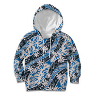 Ninamu Tahiti Tiare Monstera Kid Hoodie Polynesian Pattern Curve Style - Polynesian Pride