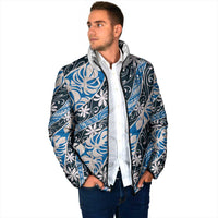 Ninamu Tahiti Tiare Monstera Padded Jacket Polynesian Pattern Curve Style - Polynesian Pride