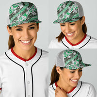 Matie Tahiti Tiare Monstera Baseball Net Cap Polynesian Pattern Curve Style - Polynesian Pride