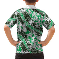 Matie Tahiti Tiare Monstera Family Matching Long Sleeve Bodycon Dress and Hawaiian Shirt Polynesian Pattern Curve Style LT01 - Polynesian Pride