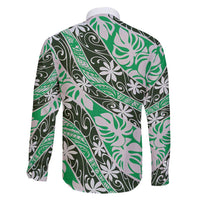 Matie Tahiti Tiare Monstera Family Matching Off Shoulder Short Dress and Hawaiian Shirt Polynesian Pattern Curve Style - Polynesian Pride