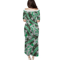 Matie Tahiti Tiare Monstera Family Matching Puletasi and Hawaiian Shirt Polynesian Pattern Curve Style - Polynesian Pride