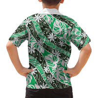 Matie Tahiti Tiare Monstera Family Matching Tank Maxi Dress and Hawaiian Shirt Polynesian Pattern Curve Style - Polynesian Pride