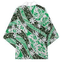 Matie Tahiti Tiare Monstera Kimono Polynesian Pattern Curve Style - Polynesian Pride
