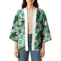 Matie Tahiti Tiare Monstera Kimono Polynesian Pattern Curve Style - Polynesian Pride