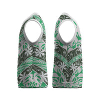 Matie Tahiti Tiare Monstera Christmas Knitted V-Neck Vest Polynesian Pattern Curve Style - Polynesian Pride