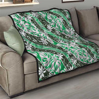 Matie Tahiti Tiare Monstera Quilt Polynesian Pattern Curve Style - Polynesian Pride
