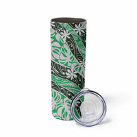Matie Tahiti Tiare Monstera Skinny Tumbler Polynesian Pattern Curve Style - Polynesian Pride