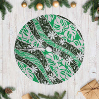 Matie Tahiti Tiare Monstera Tree Skirt Polynesian Pattern Curve Style - Polynesian Pride