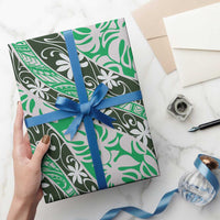 Matie Tahiti Tiare Monstera Wrapping Paper Polynesian Pattern Curve Style - Polynesian Pride