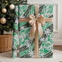 Matie Tahiti Tiare Monstera Wrapping Paper Polynesian Pattern Curve Style - Polynesian Pride