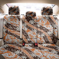 Puatou Tahiti Tiare Monstera Back Car Seat Cover Polynesian Pattern Curve Style - Polynesian Pride