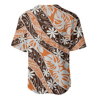 Puatou Tahiti Tiare Monstera Baseball Jersey Polynesian Pattern Curve Style - Polynesian Pride