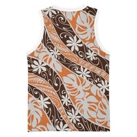 Puatou Tahiti Tiare Monstera Basketball Jersey Polynesian Pattern Curve Style - Polynesian Pride