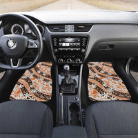Puatou Tahiti Tiare Monstera Car Mats Polynesian Pattern Curve Style - Polynesian Pride