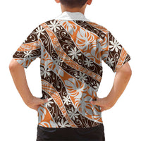 Puatou Tahiti Tiare Monstera Family Matching Long Sleeve Bodycon Dress and Hawaiian Shirt Polynesian Pattern Curve Style LT01 - Polynesian Pride