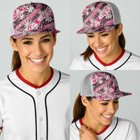 Tarona Tahiti Tiare Monstera Baseball Net Cap Polynesian Pattern Curve Style - Polynesian Pride