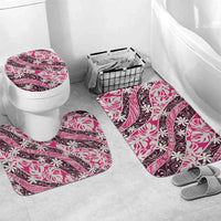 Tarona Tahiti Tiare Monstera Bathroom Set Polynesian Pattern Curve Style - Polynesian Pride