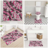 Tarona Tahiti Tiare Monstera Bathroom Set Polynesian Pattern Curve Style - Polynesian Pride