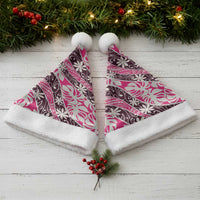 Tarona Tahiti Tiare Monstera Christmas Santa Hat Polynesian Pattern Curve Style - Polynesian Pride