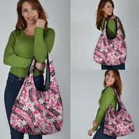 Tarona Tahiti Tiare Monstera Grocery Bag Polynesian Pattern Curve Style - Polynesian Pride
