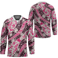 Tarona Tahiti Tiare Monstera Hockey Jersey Polynesian Pattern Curve Style LT01 - Polynesian Pride