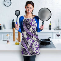Vareau Tahiti Tiare Monstera Apron Polynesian Pattern Curve Style - Polynesian Pride