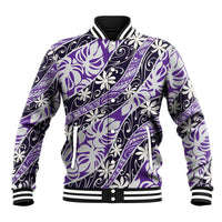 Vareau Tahiti Tiare Monstera Baseball Jacket Polynesian Pattern Curve Style - Polynesian Pride
