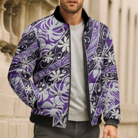 Vareau Tahiti Tiare Monstera Bomber Puffer Jacket Polynesian Pattern Curve Style - Polynesian Pride